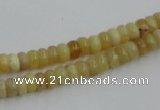 COP370 15.5 inches 4*6mm rondelle yellow opal gemstone beads