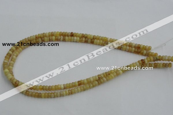 COP370 15.5 inches 4*6mm rondelle yellow opal gemstone beads