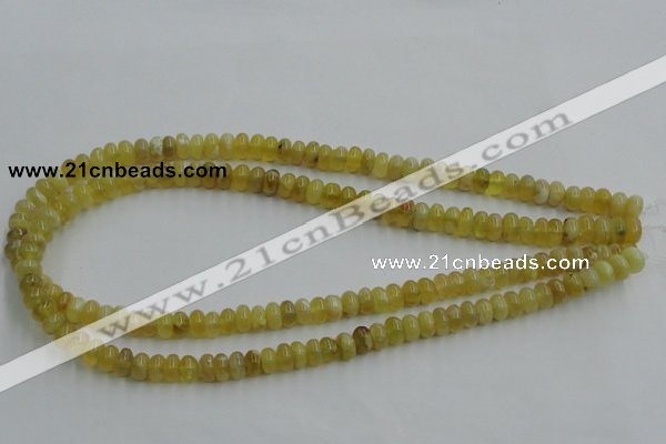 COP371 15.5 inches 5*8mm rondelle yellow opal gemstone beads