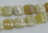 COP372 15.5 inches 12*12mm square yellow opal gemstone beads