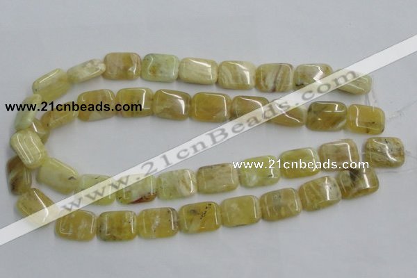 COP374 15.5 inches 15*20mm rectangle yellow opal gemstone beads