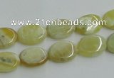 COP376 15.5 inches 10*14mm oval yellow opal gemstone beads wholesale