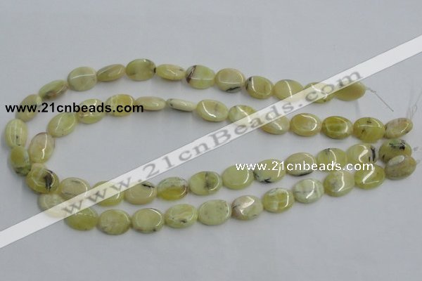 COP377 15.5 inches 12*16mm oval yellow opal gemstone beads wholesale