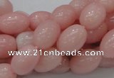 COP409 15.5 inches 10*14mm rice Chinese pink opal gemstone beads