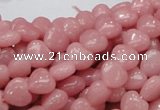 COP412 15.5 inches 8*8mm heart Chinese pink opal gemstone beads