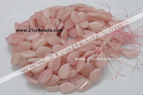 COP425 15.5 inches 18*24mm twisted teardrop Chinese pink opal gemstone bead