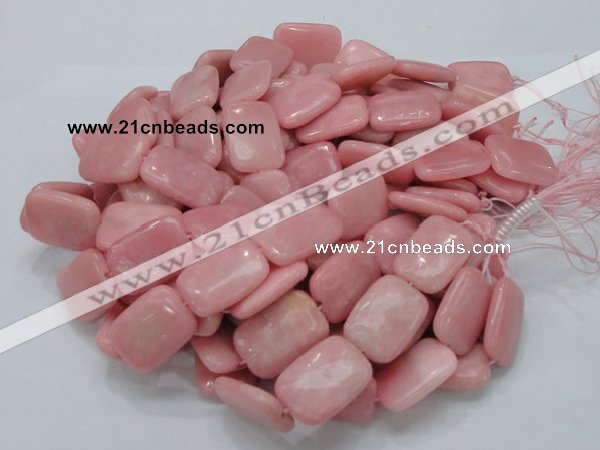 COP428 15.5 inches 20*30mm rectangle Chinese pink opal gemstone beads