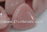 COP430 15.5 inches 30*30mm triangle Chinese pink opal gemstone beads