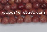 COP441 15.5 inches 4mm faceted round African blood jasper beads