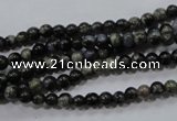 COP451 15.5 inches 4mm round natural grey opal gemstone beads