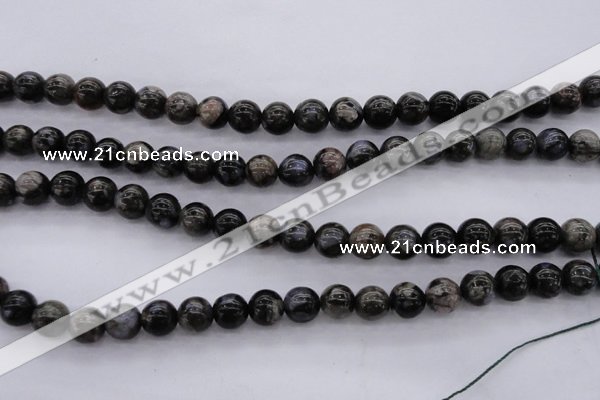 COP453 15.5 inches 8mm round natural grey opal gemstone beads