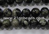 COP454 15.5 inches 10mm round natural grey opal gemstone beads