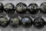 COP456 15.5 inches 14mm round natural grey opal gemstone beads