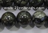 COP458 15.5 inches 18mm round natural grey opal gemstone beads