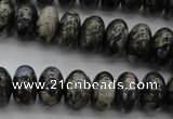 COP470 15.5 inches 10*14mm rondelle natural grey opal beads