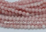 COP50 15.5 inches 4mm round natural pink opal gemstone beads