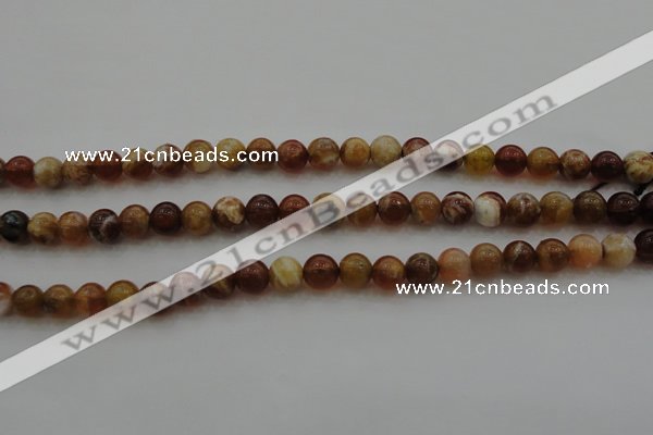 COP509 15.5 inches 6mm round natural red opal gemstone beads