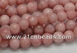 COP52 15.5 inches 7mm round natural pink opal gemstone beads