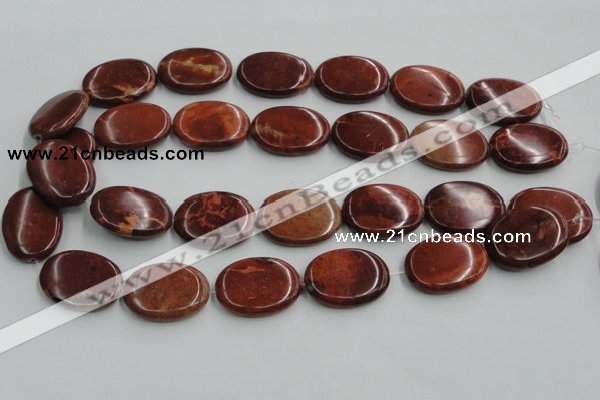 COP524 15.5 inches 22*30mm oval red opal gemstone beads wholesale