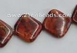 COP528 15.5 inches 18*18mm diamond red opal gemstone beads wholesale