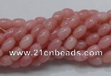 COP55 15.5 inches 5*7mm rice natural pink opal gemstone beads
