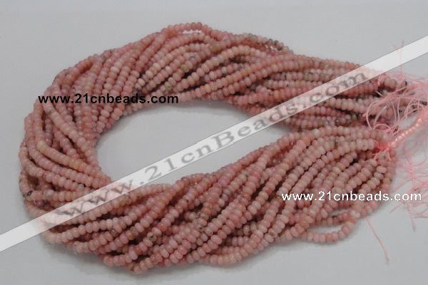 COP56 15.5 inches 2.5*4mm rondelle natural pink opal gemstone beads