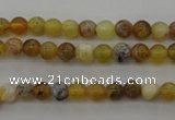 COP586 15.5 inches 4mm round natural yellow & green opal beads