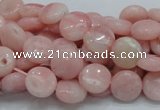 COP59 15.5 inches 6mm flat round natural pink opal gemstone beads