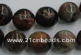 COP601 15.5 inches 16mm round green opal gemstone beads wholesale