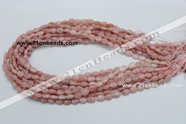 COP61 15.5 inches 6*8mm oval natural pink opal gemstone beads