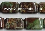 COP611 15.5 inches 18*25mm rectangle green opal gemstone beads