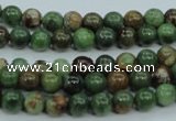 COP651 15.5 inches 6mm round green opal gemstone beads wholesale