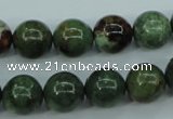 COP654 15.5 inches 12mm round green opal gemstone beads wholesale