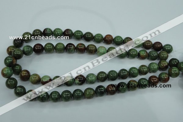 COP654 15.5 inches 12mm round green opal gemstone beads wholesale