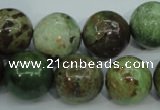 COP655 15.5 inches 14mm round green opal gemstone beads