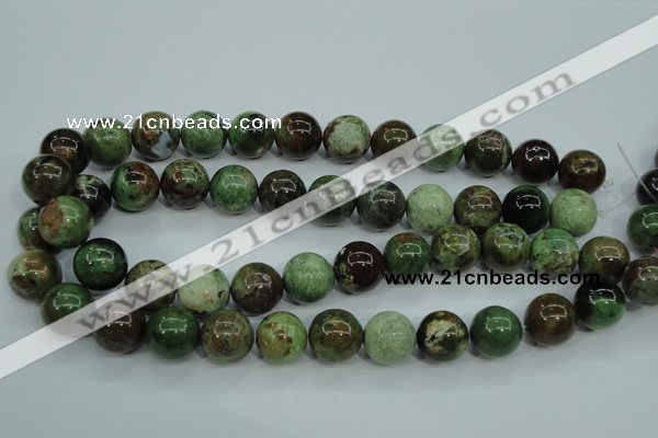 COP656 15.5 inches 16mm round green opal gemstone beads wholesale