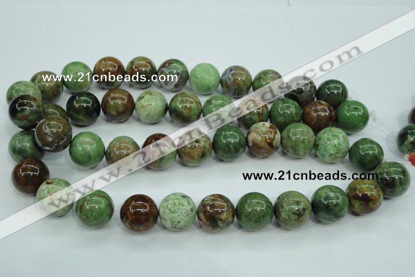 COP657 15.5 inches 18mm round green opal gemstone beads wholesale