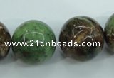 COP658 15.5 inches 20mm round green opal gemstone beads wholesale