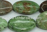 COP680 15.5 inches 20*30mm oval green opal gemstone beads