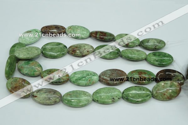 COP680 15.5 inches 20*30mm oval green opal gemstone beads