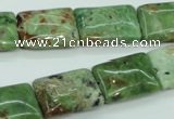 COP688 15.5 inches 13*18mm rectangle green opal gemstone beads