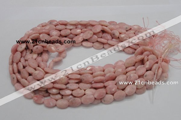 COP71 15.5 inches 10*14mm faceted oval natural pink opal beads