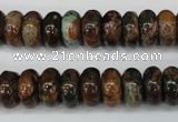 COP754 15.5 inches 6*12mm rondelle green opal gemstone beads