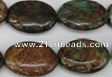 COP758 15.5 inches 18*25mm oval green opal gemstone beads