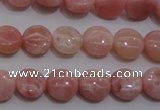 COP77 15.5 inches 10mm flat round natural pink opal gemstone beads