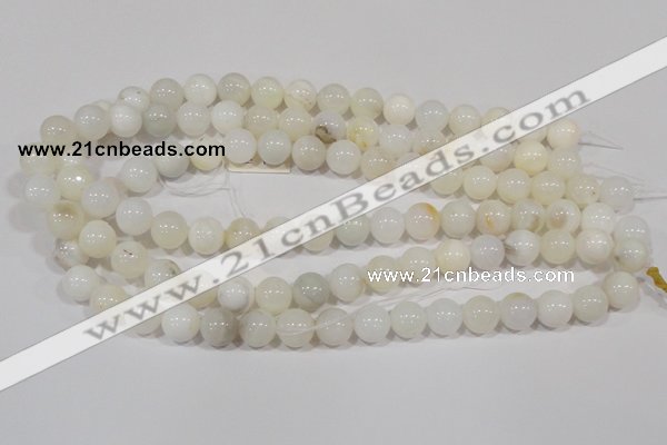 COP902 15.5 inches 10mm round natural white opal gemstone beads