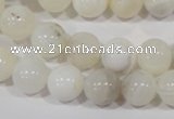 COP903 15.5 inches 12mm round natural white opal gemstone beads