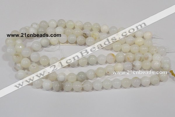 COP903 15.5 inches 12mm round natural white opal gemstone beads