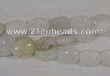 COP906 15.5 inches 8*10mm oval natural white opal gemstone beads