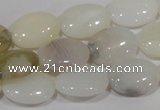 COP907 15.5 inches 13*18mm oval natural white opal gemstone beads